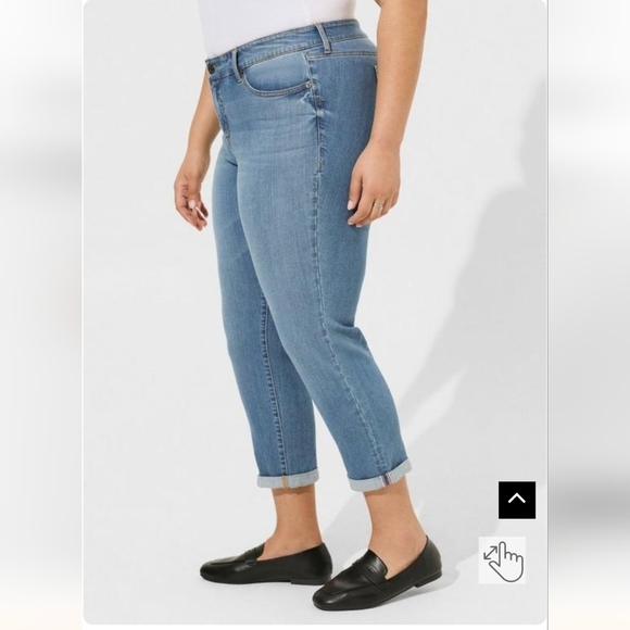 Perfect Boyfriend Ankle Premium Stretch Mid-Rise Jean, Size 26 Regular - Picture 6 of 12